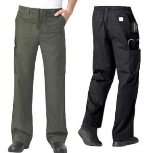 Carhartt Ripstop Cargo Scrub Pants *Set Sz 3X Black Olive Boot cut 8 Pocket Work